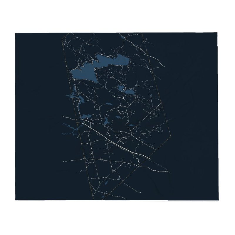 New Durham Street Map Throw Blanket