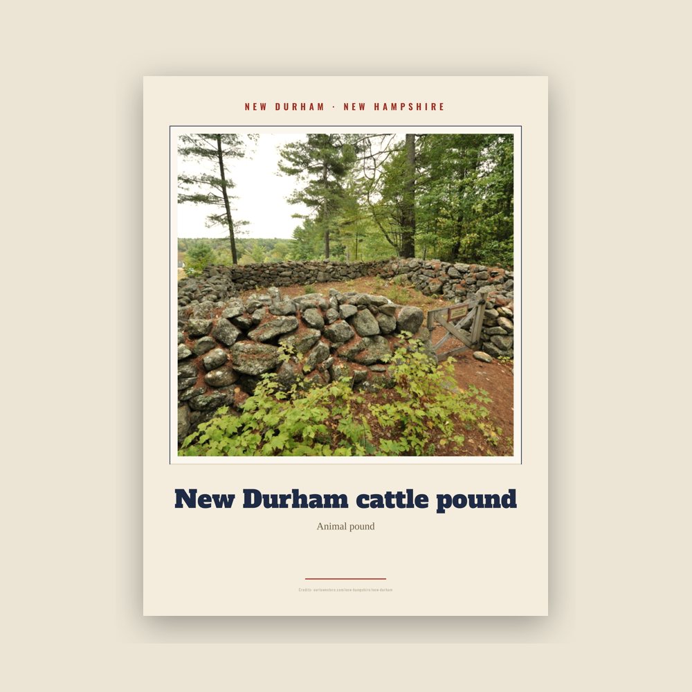 New Durham New Durham cattle pound Landmark Print