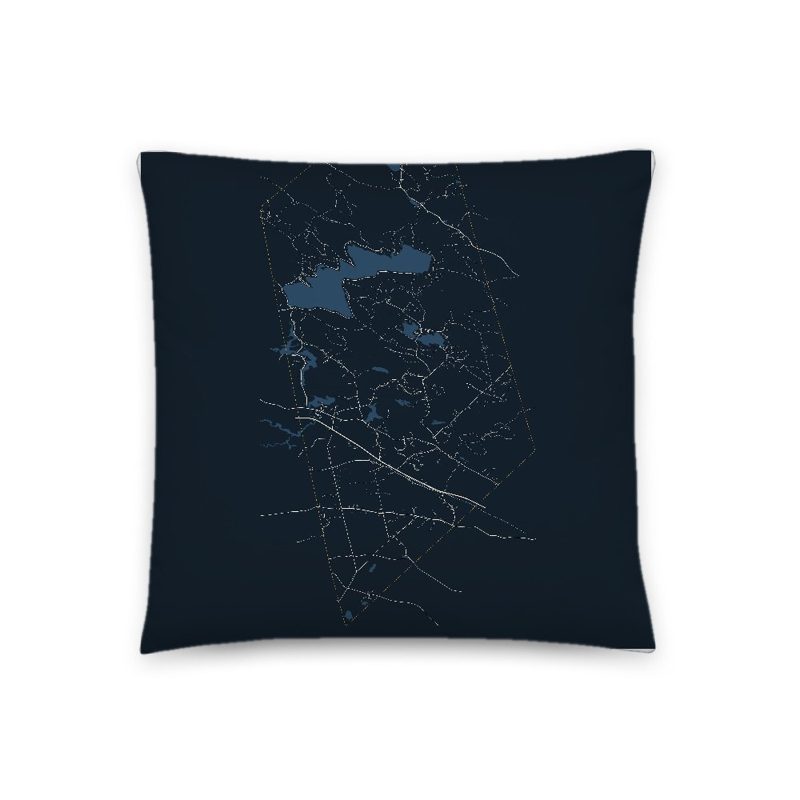 New Durham Map Throw Pillow