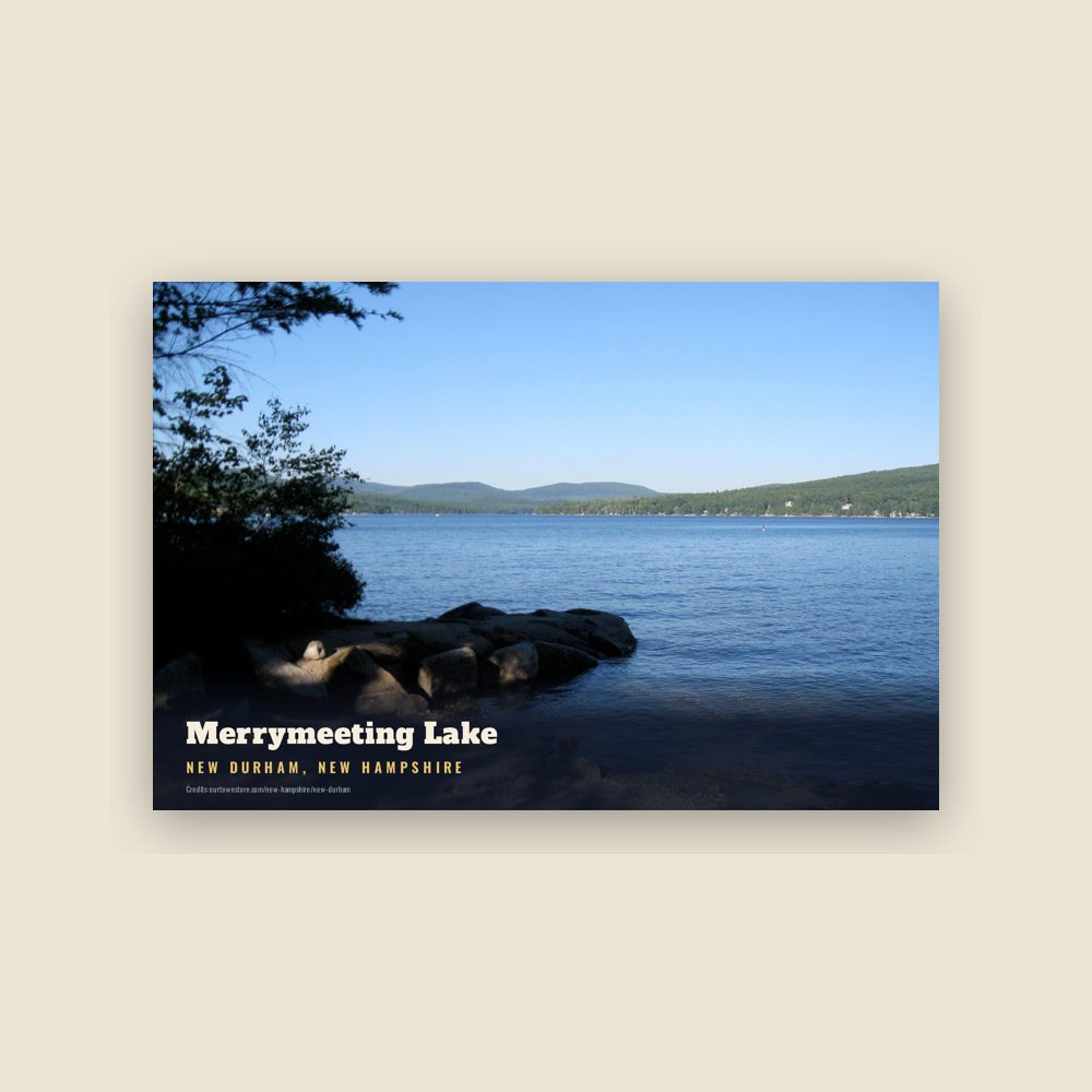 New Durham Merrymeeting Lake Postcard