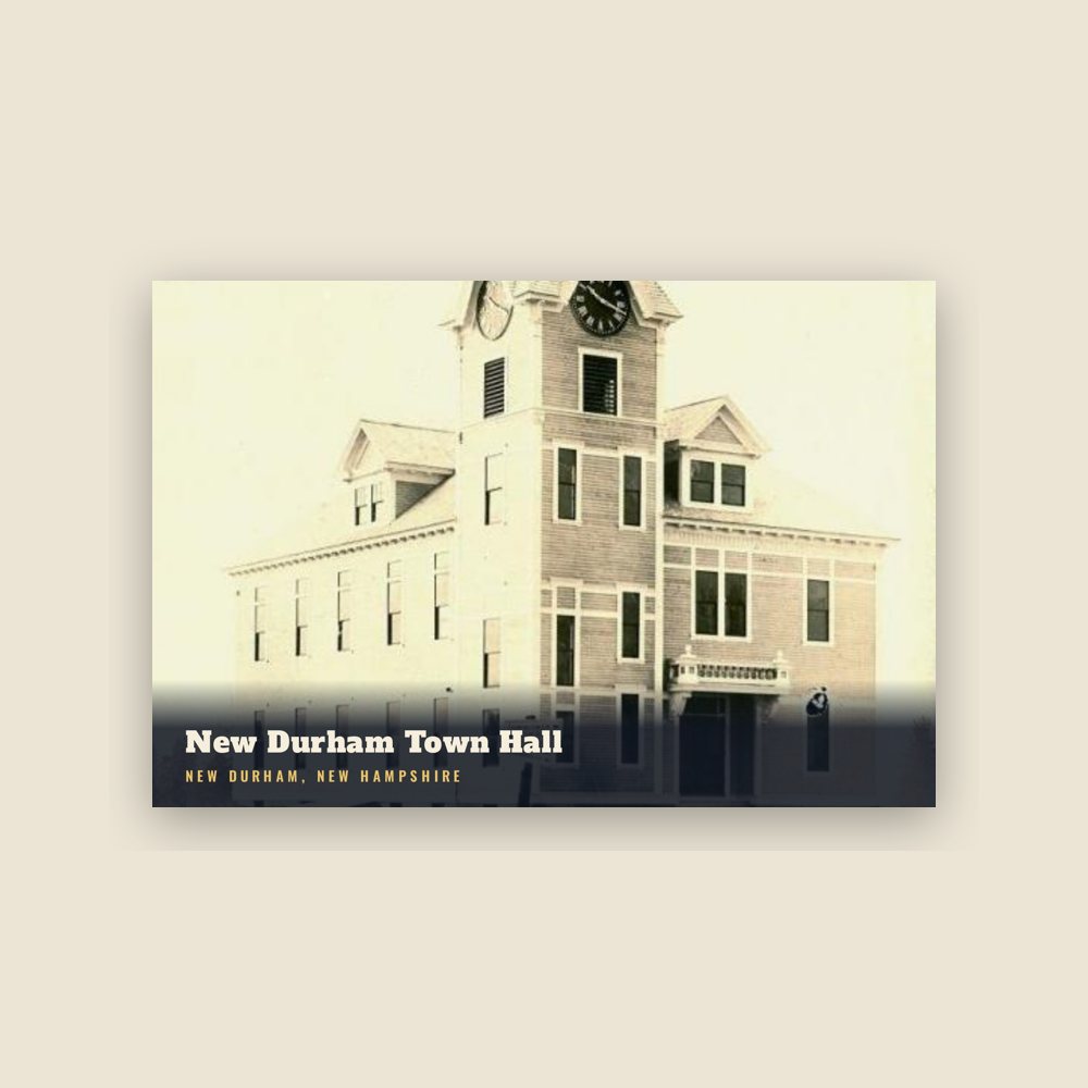 New Durham New Durham Town Hall Postcard