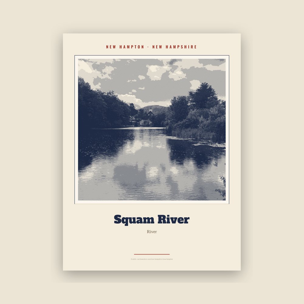 New Hampton Squam River Landmark Print