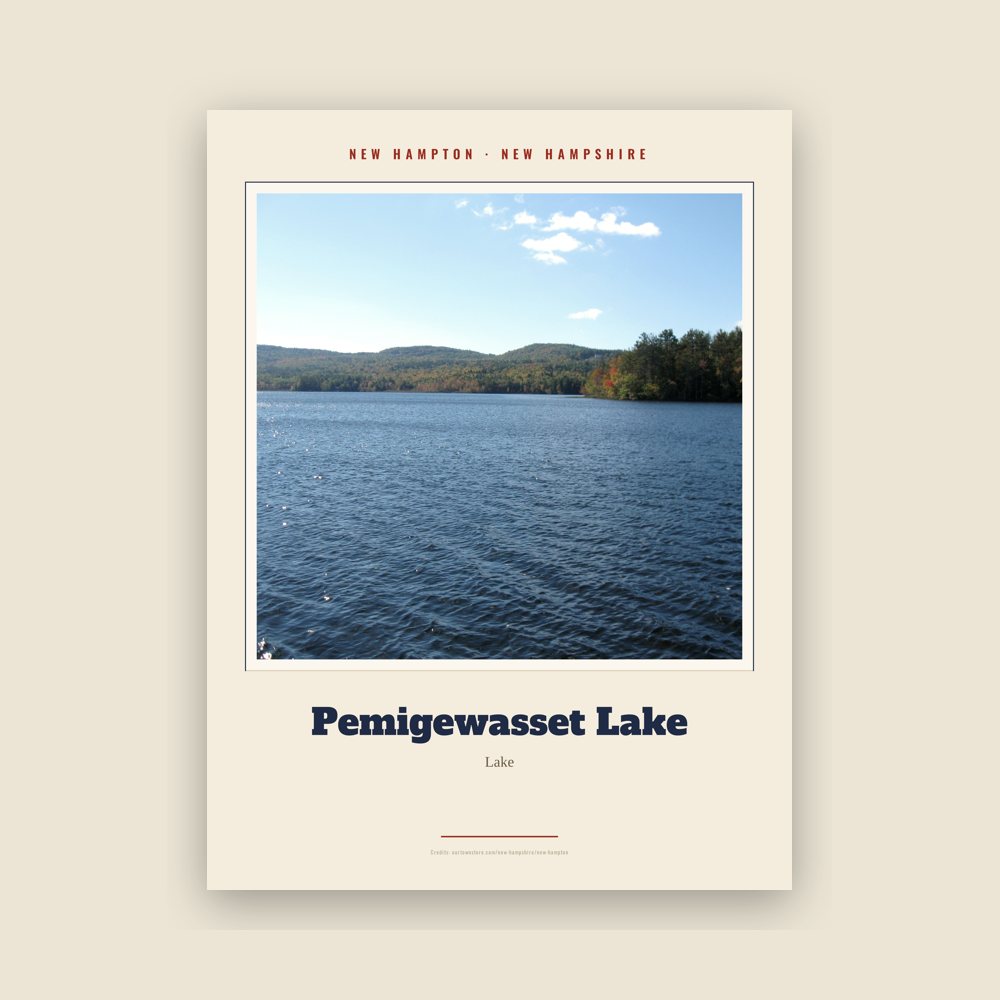 New Hampton Pemigewasset Lake Landmark Print