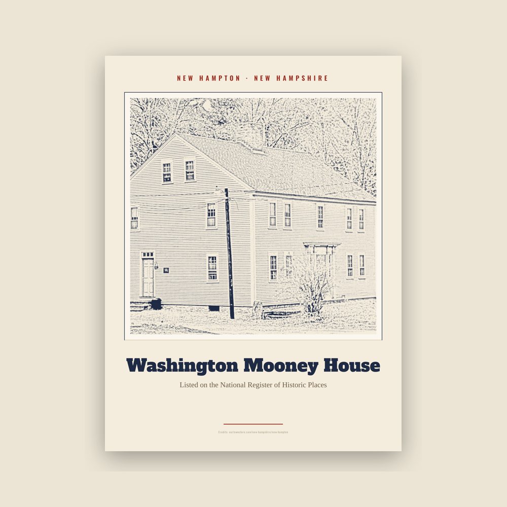 New Hampton Washington Mooney House Landmark Print