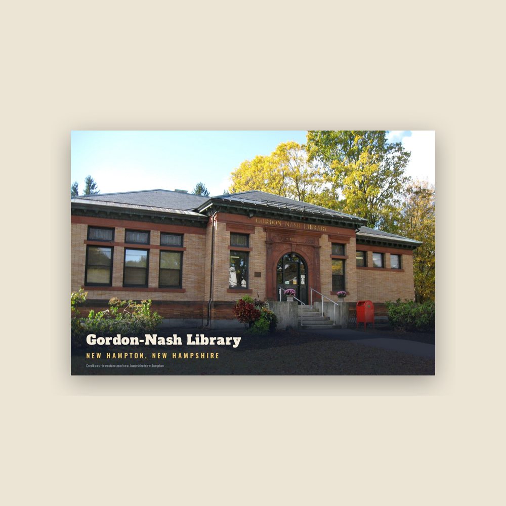 New Hampton Gordon-Nash Library Postcard