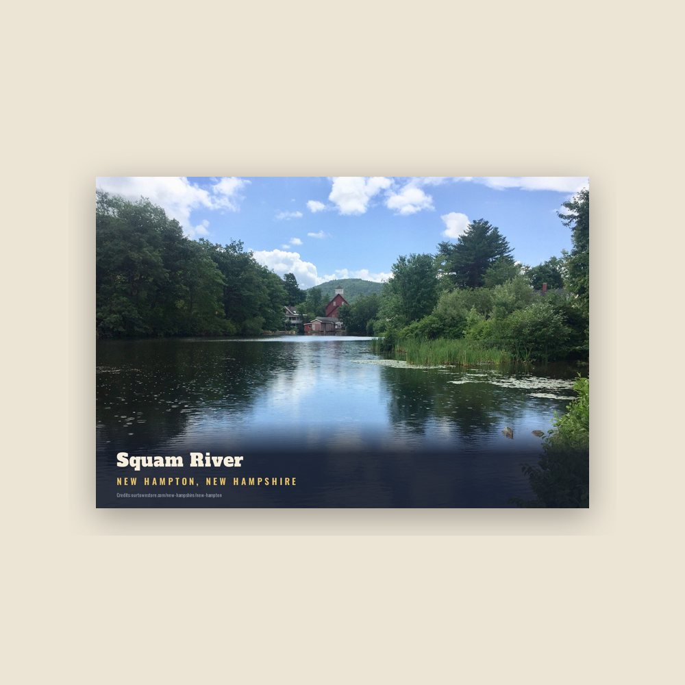 New Hampton Squam River Postcard