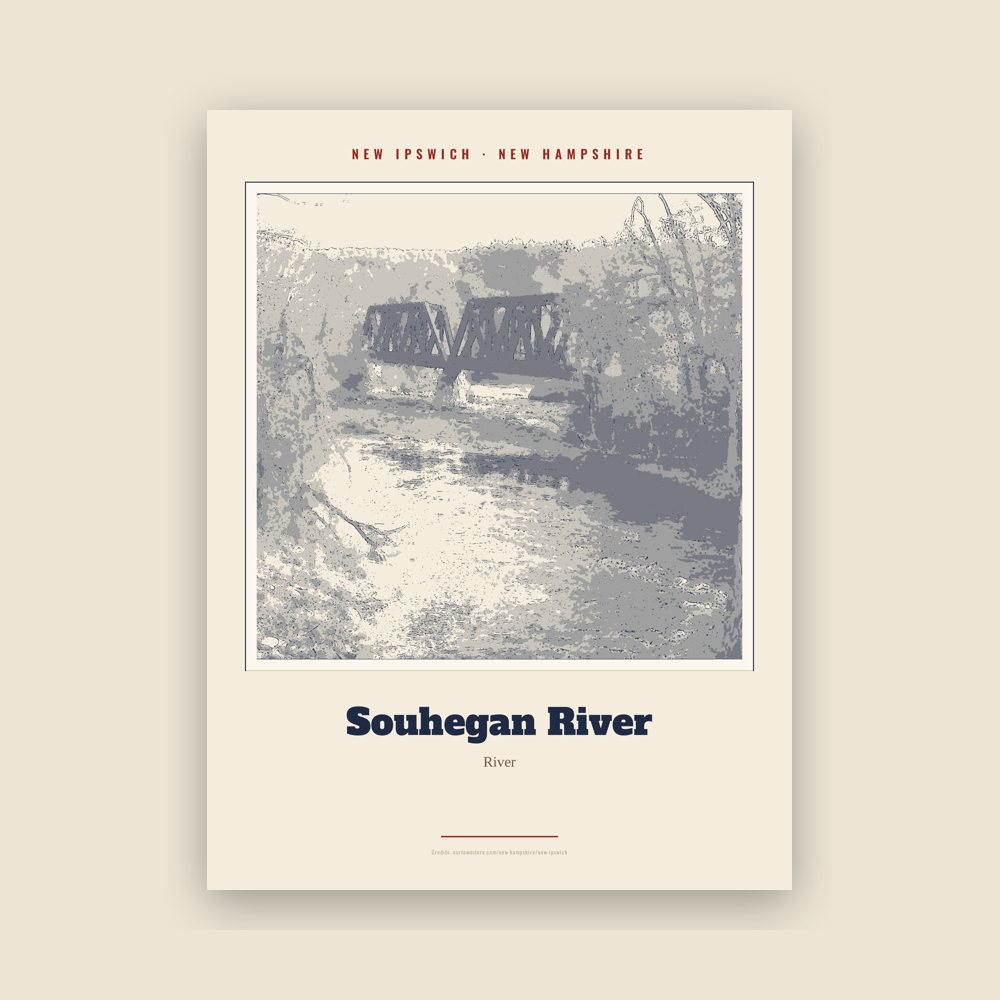 New Ipswich Souhegan River Landmark Print