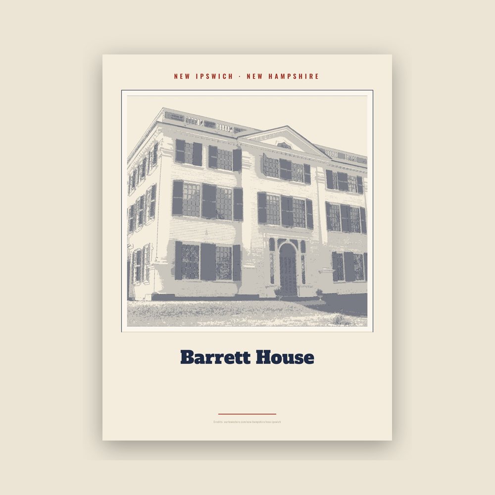 New Ipswich Barrett House Landmark Print