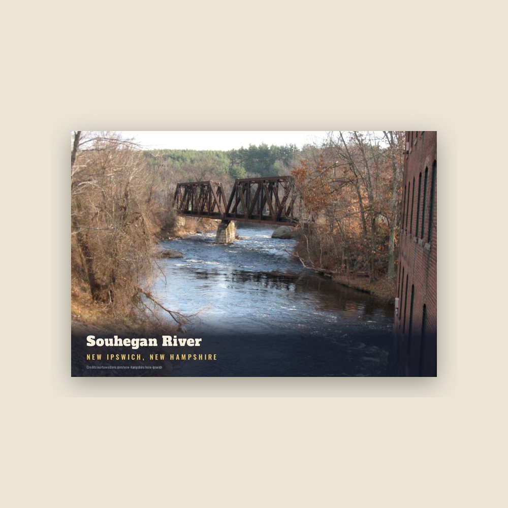 New Ipswich Souhegan River Postcard