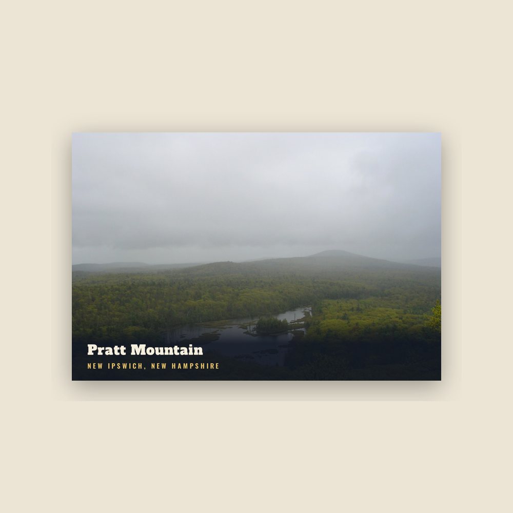 New Ipswich Pratt Mountain Postcard