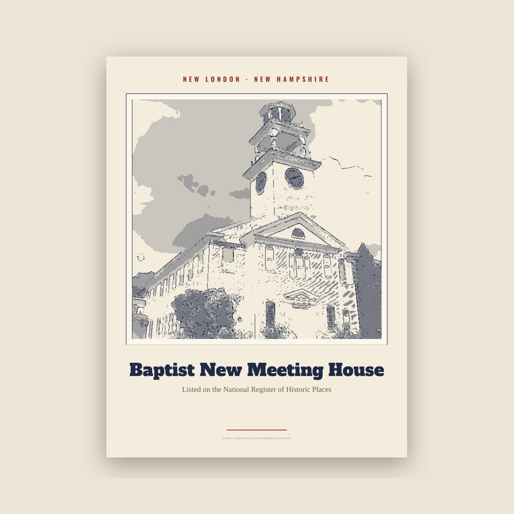New London Baptist New Meeting House Landmark Print