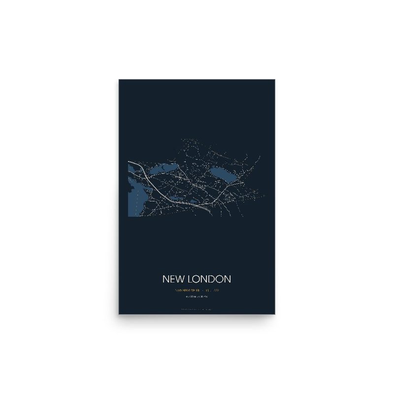 New London Street Map Poster · Midnight