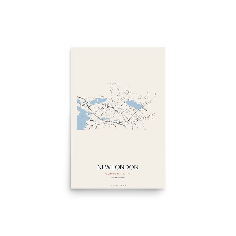 New London Street Map Poster · Linen