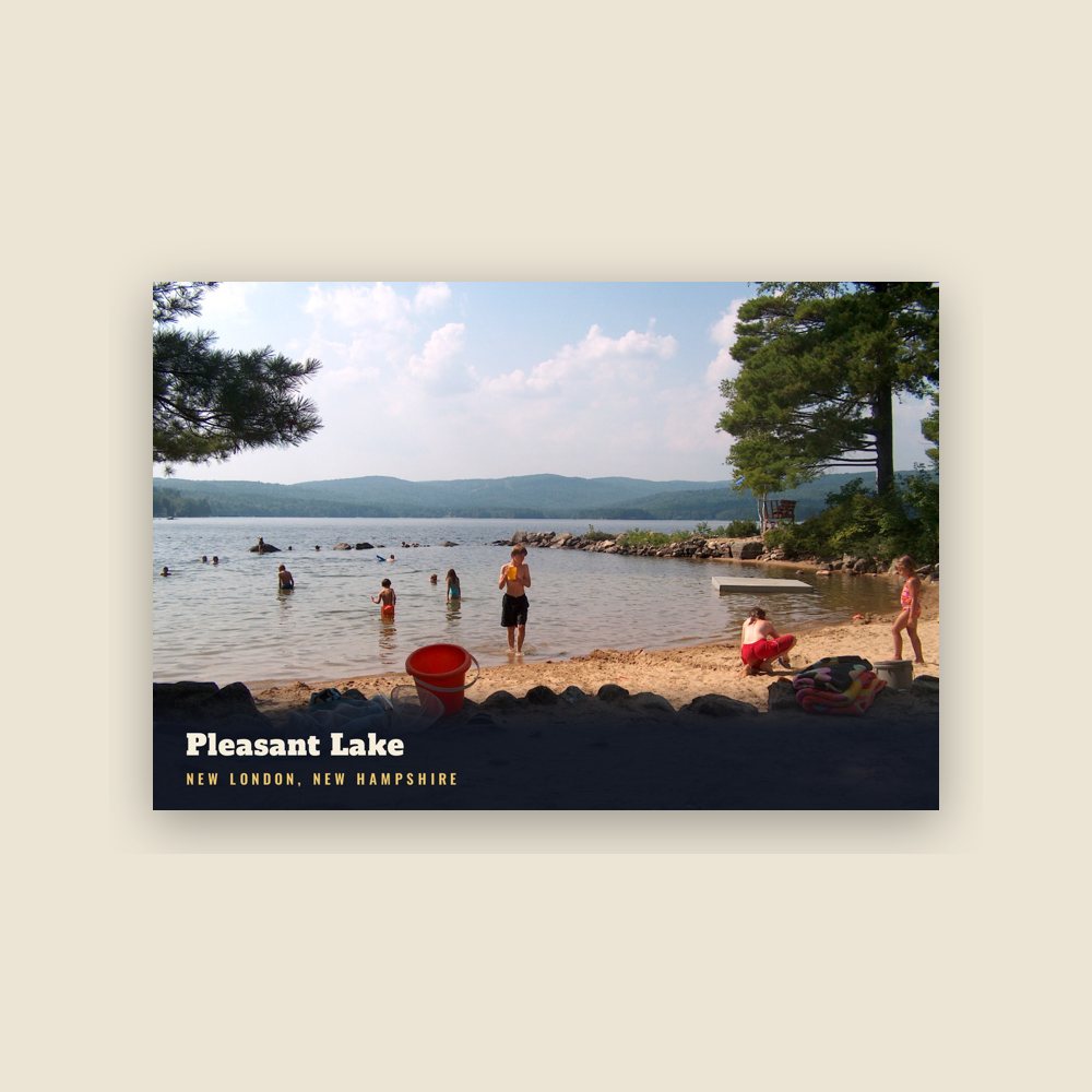 New London Pleasant Lake Postcard