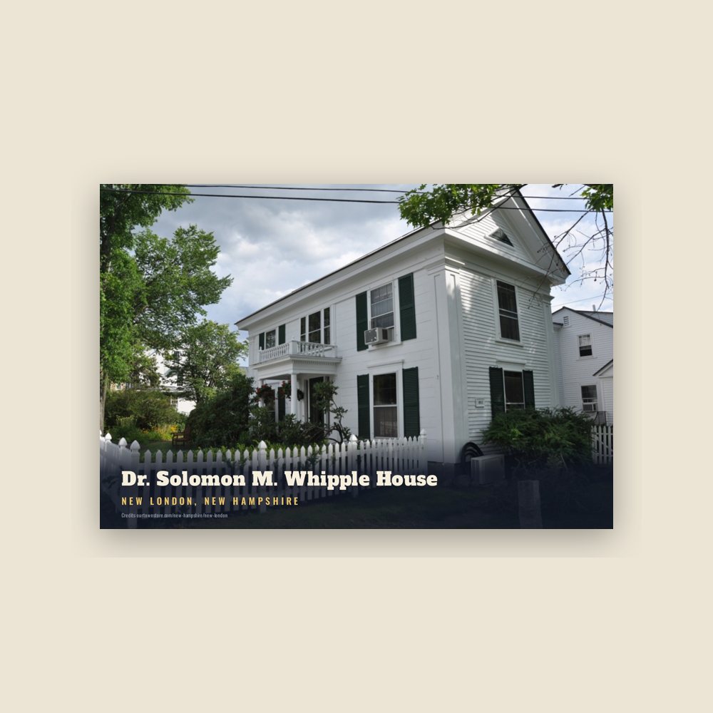 New London Dr. Solomon M. Whipple House Postcard