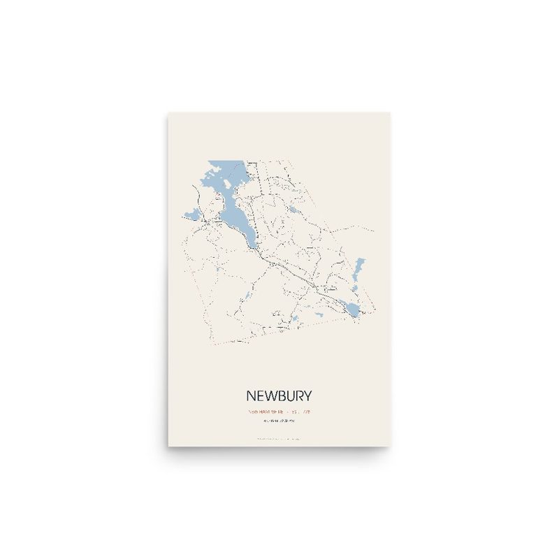Newbury Street Map Poster · Linen