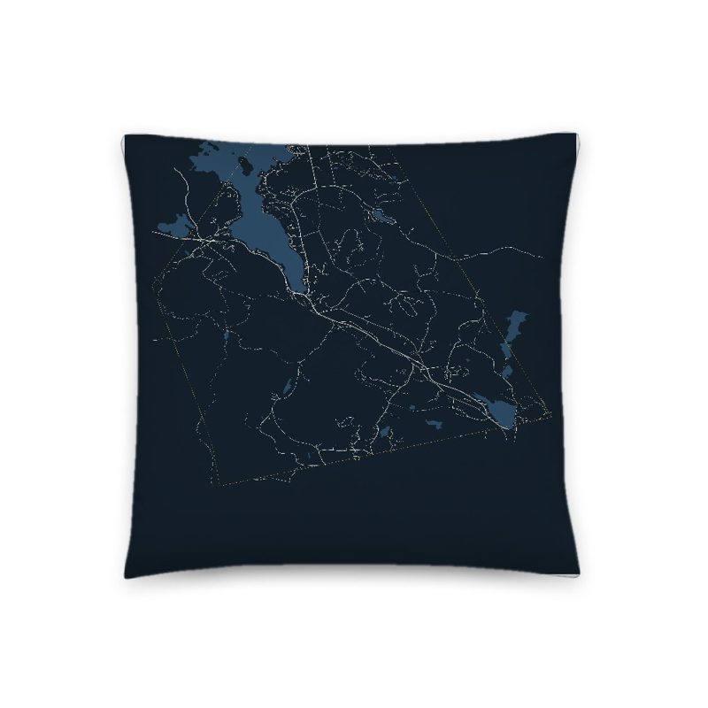 Newbury Map Throw Pillow