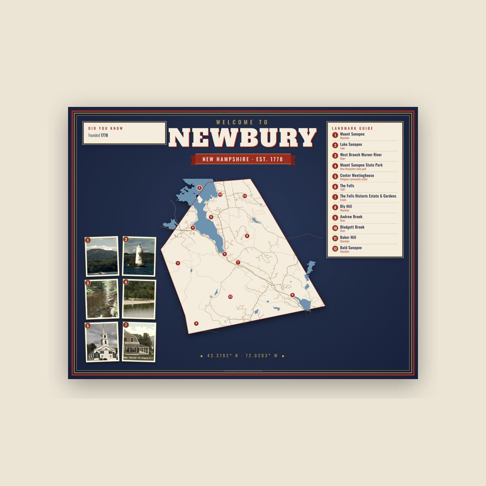 Newbury Map Placemat