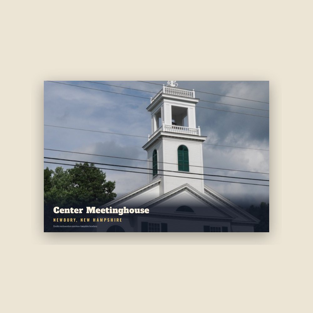 Newbury Center Meetinghouse Postcard