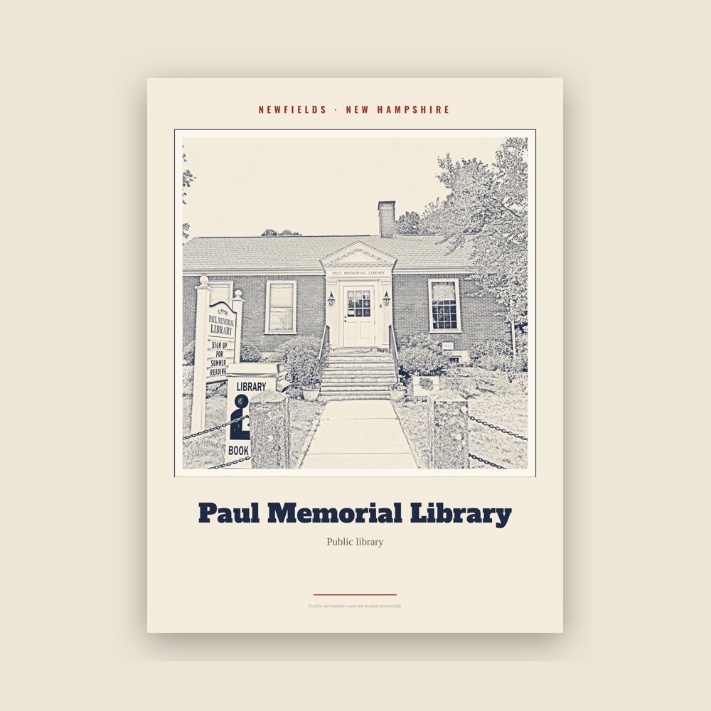 Newfields Paul Memorial Library Landmark Print