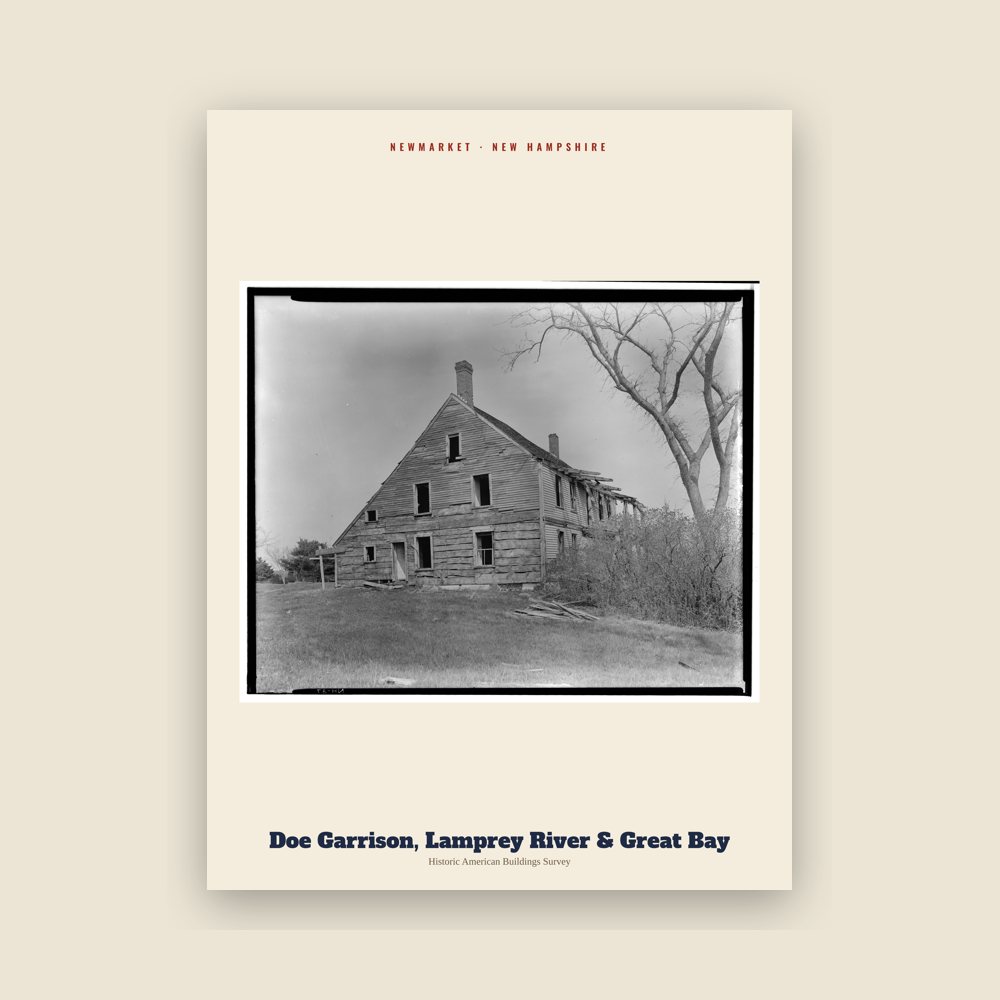 Newmarket Doe Garrison, Lamprey River & Great Bay Archive Print