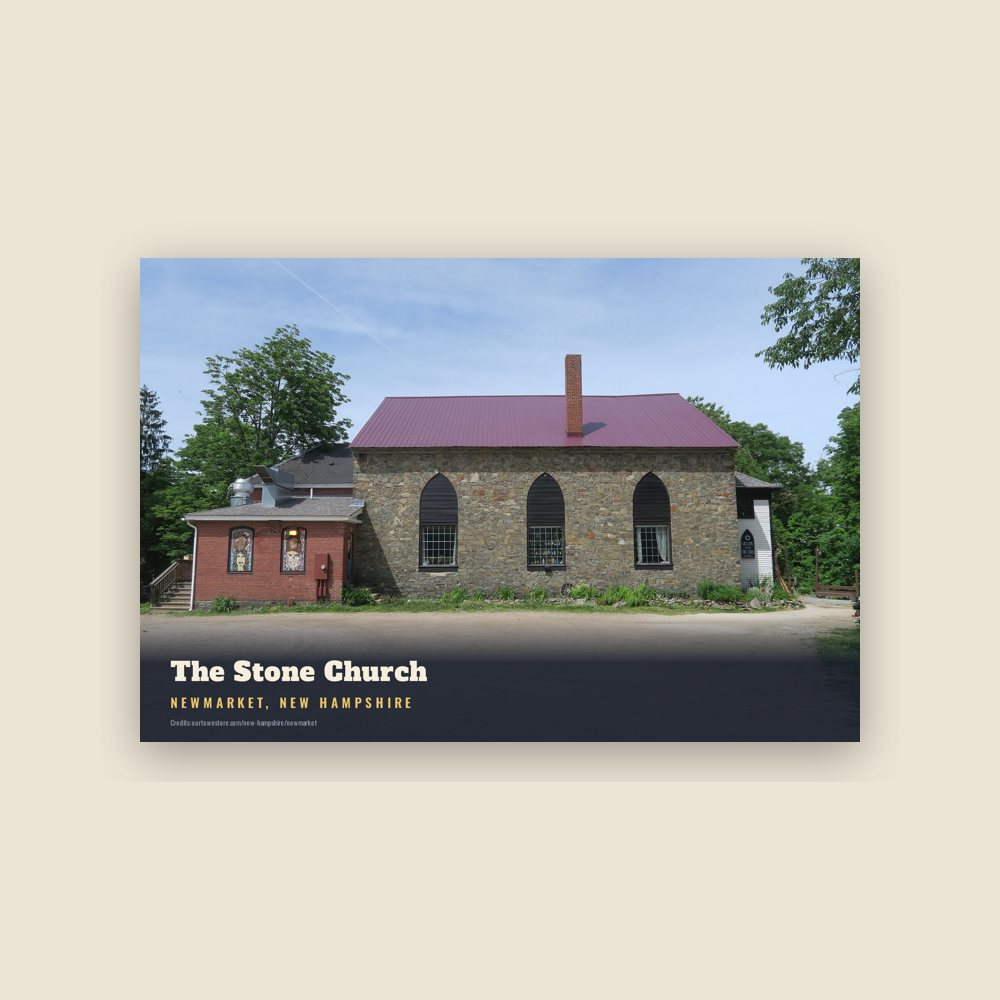 Newmarket The Stone Church Postcard