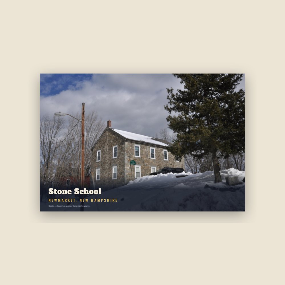 Newmarket Stone School Postcard