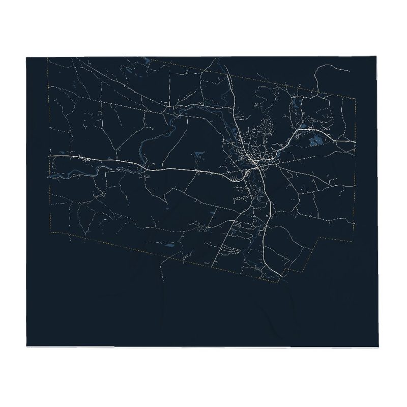 Newport Street Map Throw Blanket