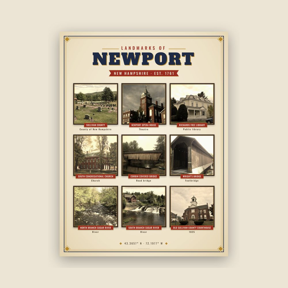 Newport Landmarks Photo Poster