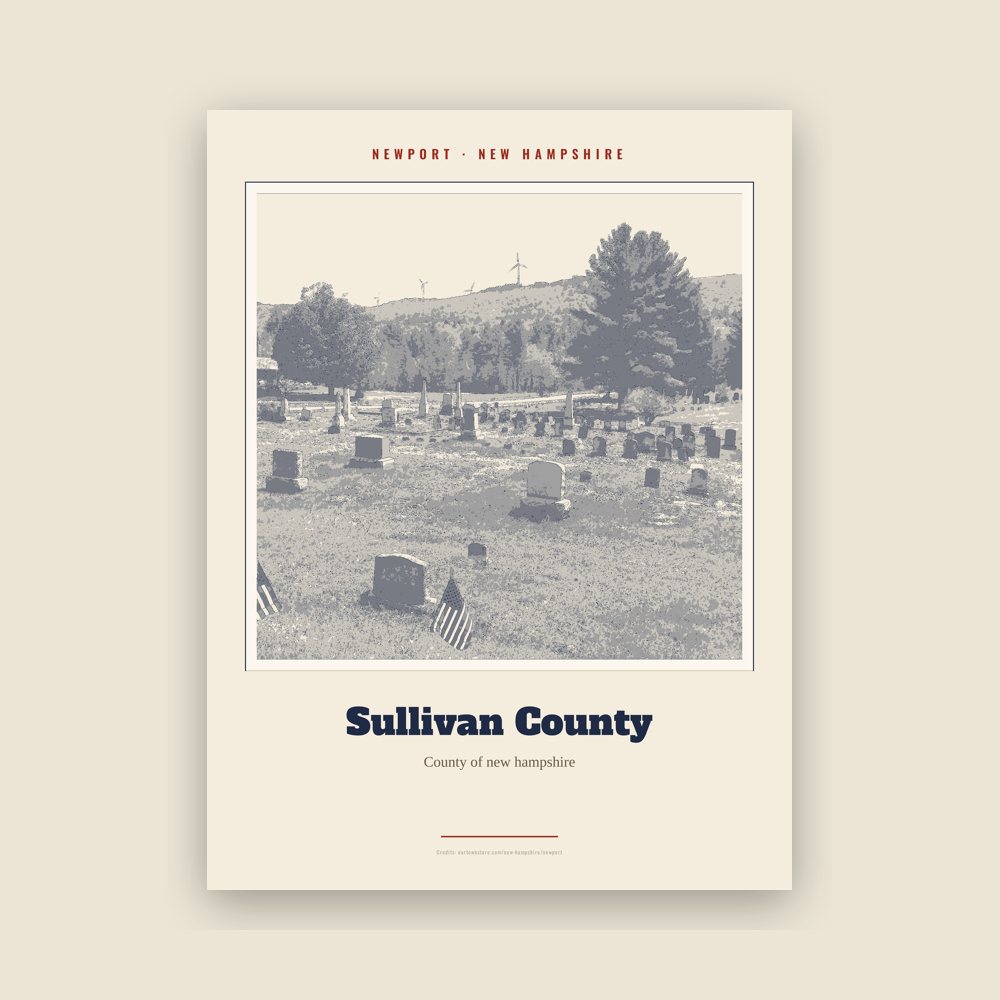 Newport Sullivan County Landmark Print
