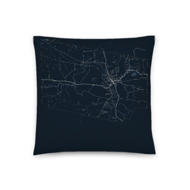 Newport Map Throw Pillow