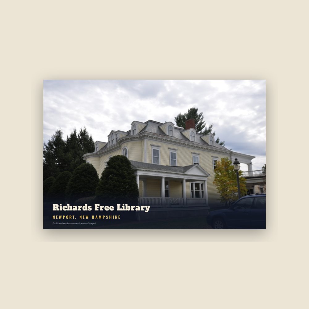 Newport Richards Free Library Postcard