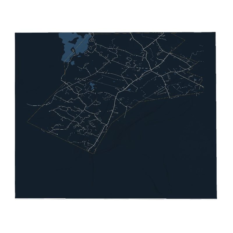 Newton Street Map Throw Blanket