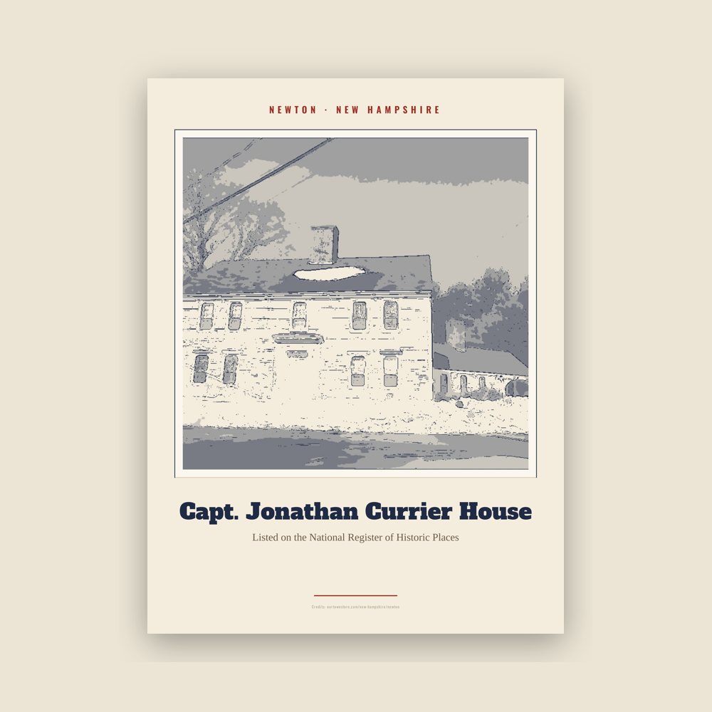 Newton Capt. Jonathan Currier House Landmark Print