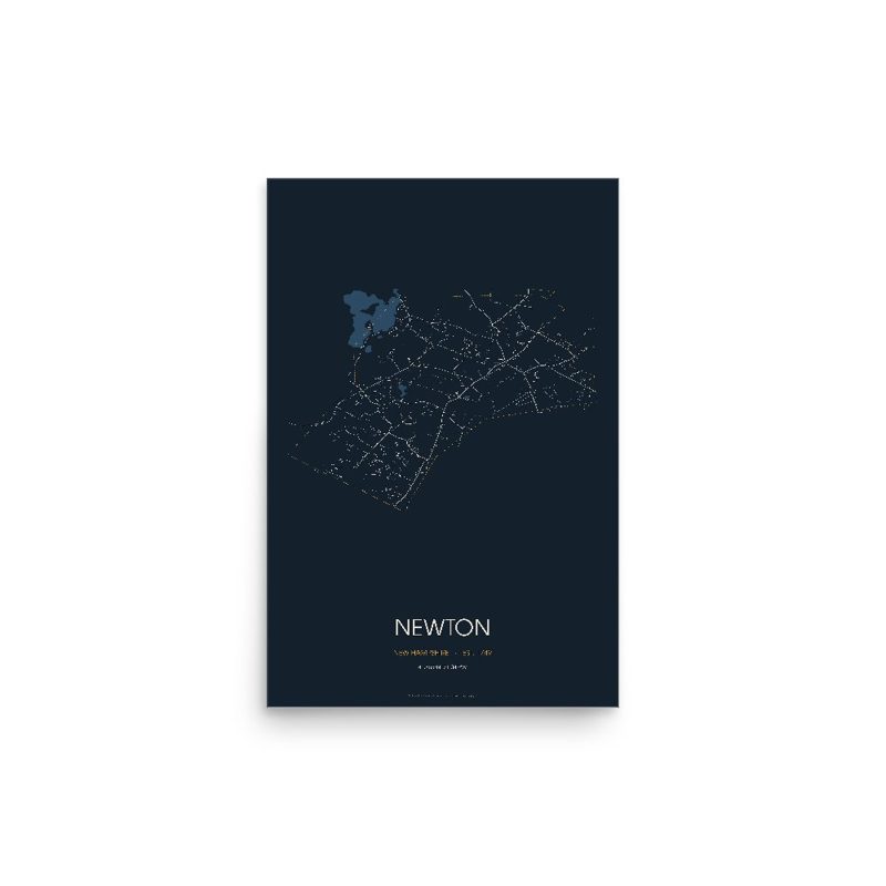 Newton Street Map Poster · Midnight