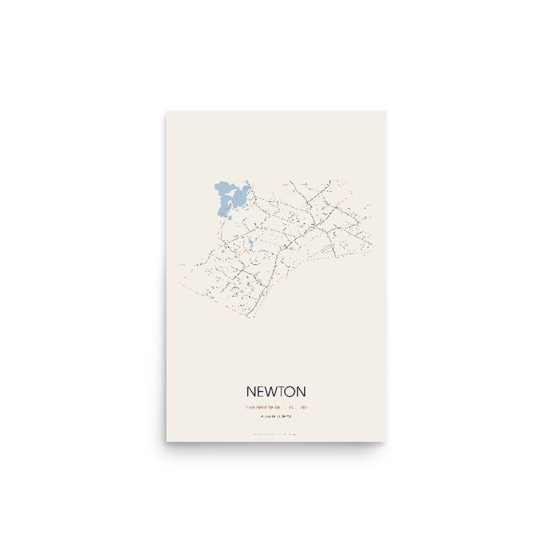 Newton Street Map Poster · Linen
