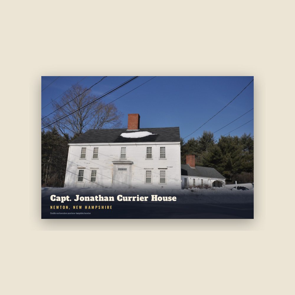 Newton Capt. Jonathan Currier House Postcard