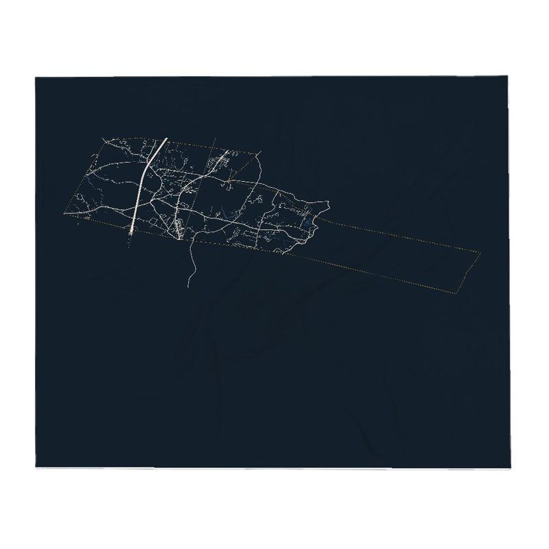 North Hampton Street Map Throw Blanket