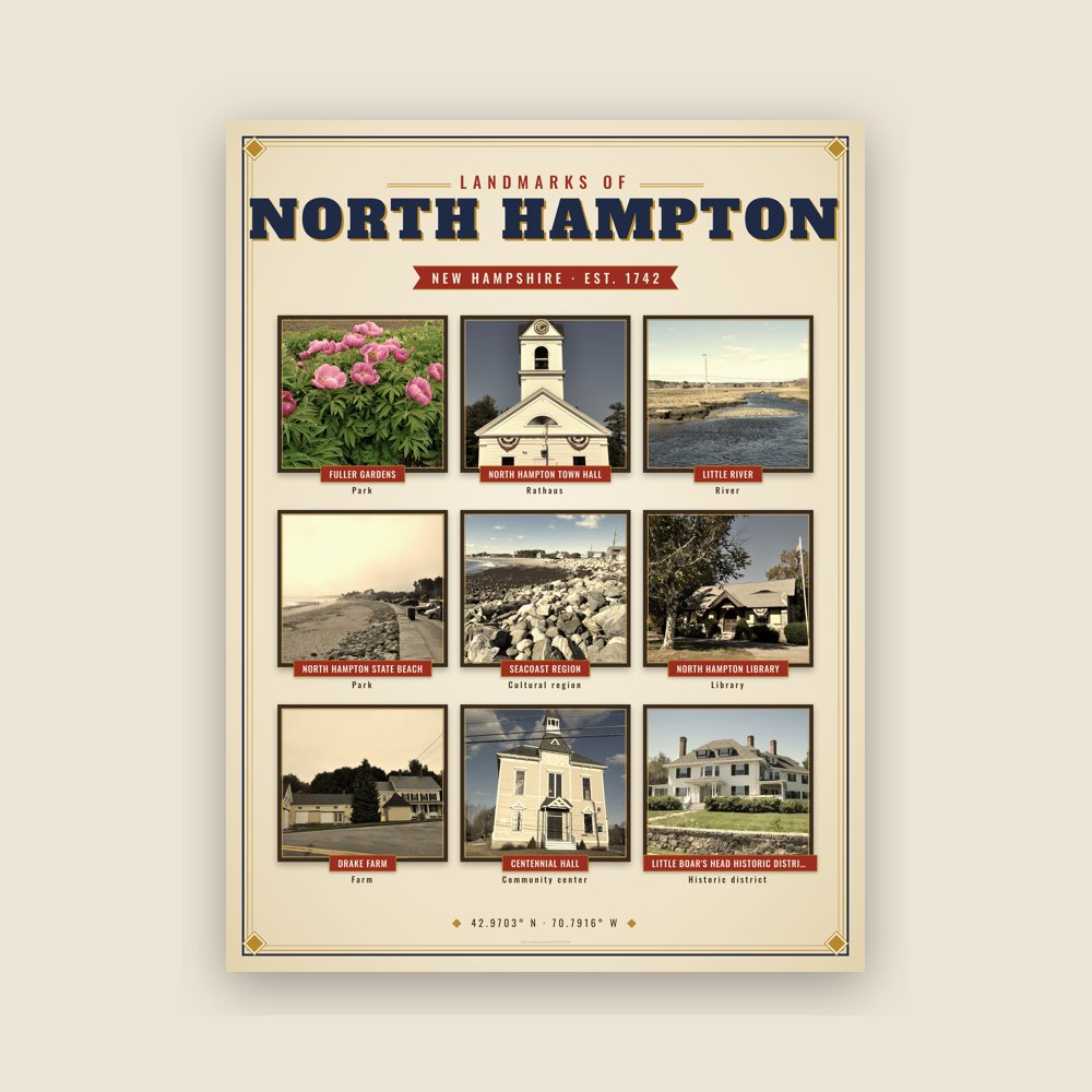 North Hampton Landmarks Photo Poster