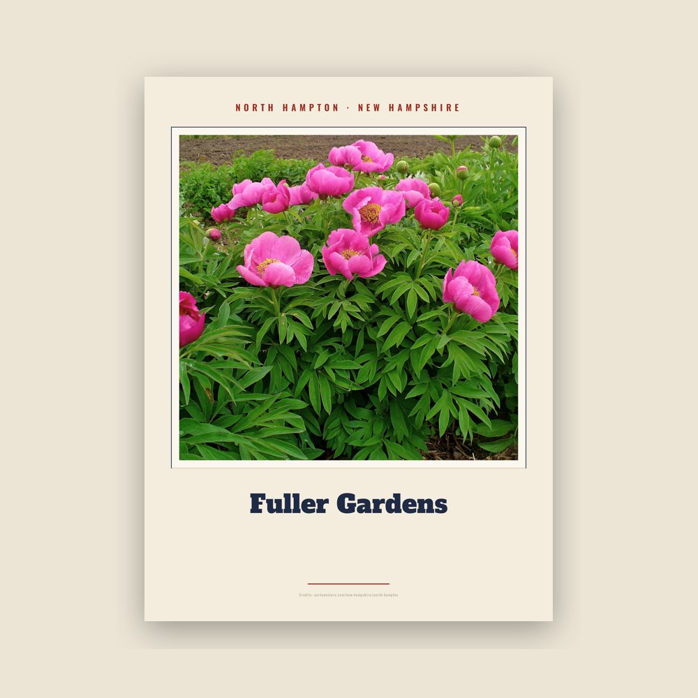 North Hampton Fuller Gardens Landmark Print