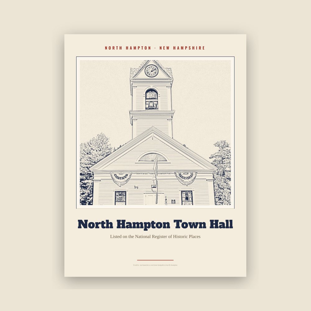 North Hampton North Hampton Town Hall Landmark Print