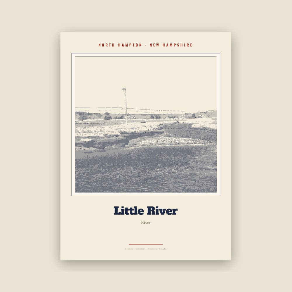 North Hampton Little River Landmark Print