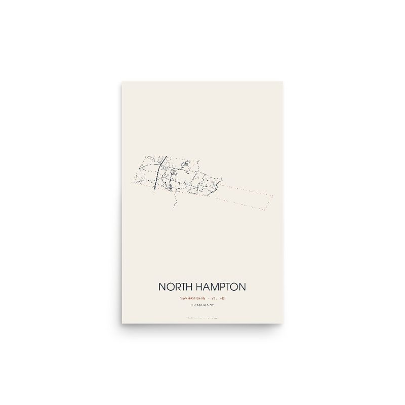 North Hampton Street Map Poster · Linen