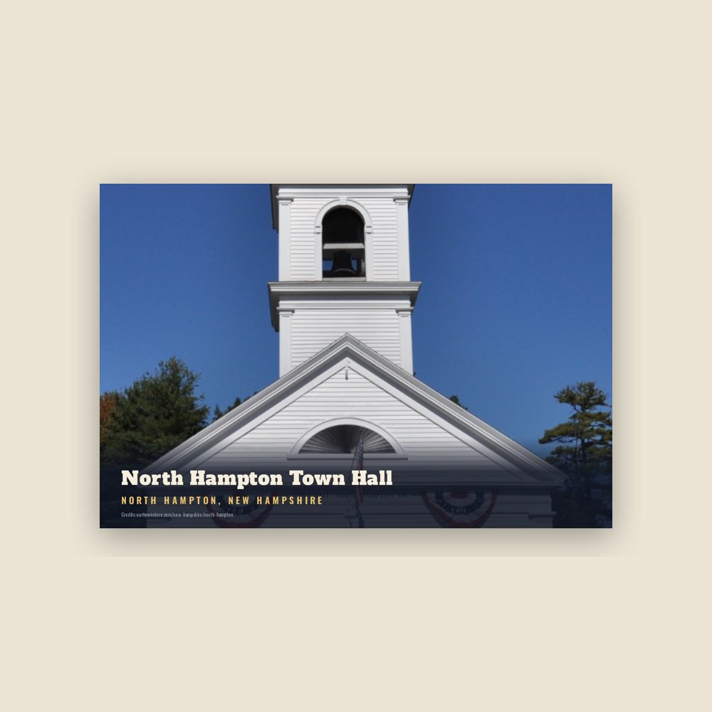 North Hampton North Hampton Town Hall Postcard