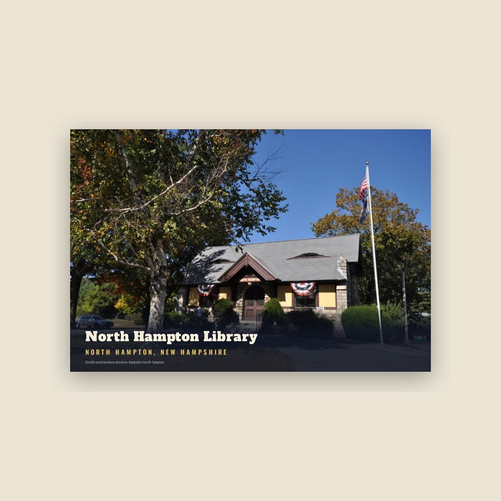 North Hampton North Hampton Library Postcard