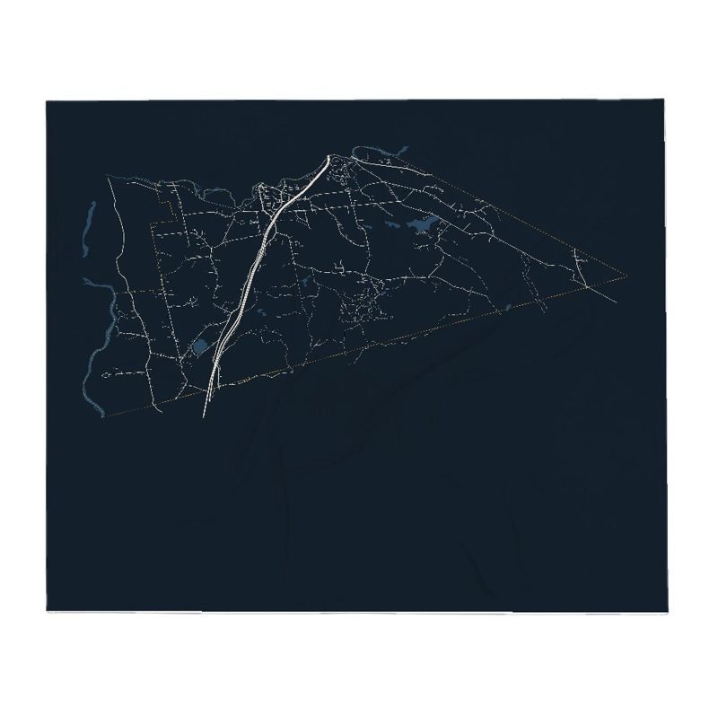 Northfield Street Map Throw Blanket