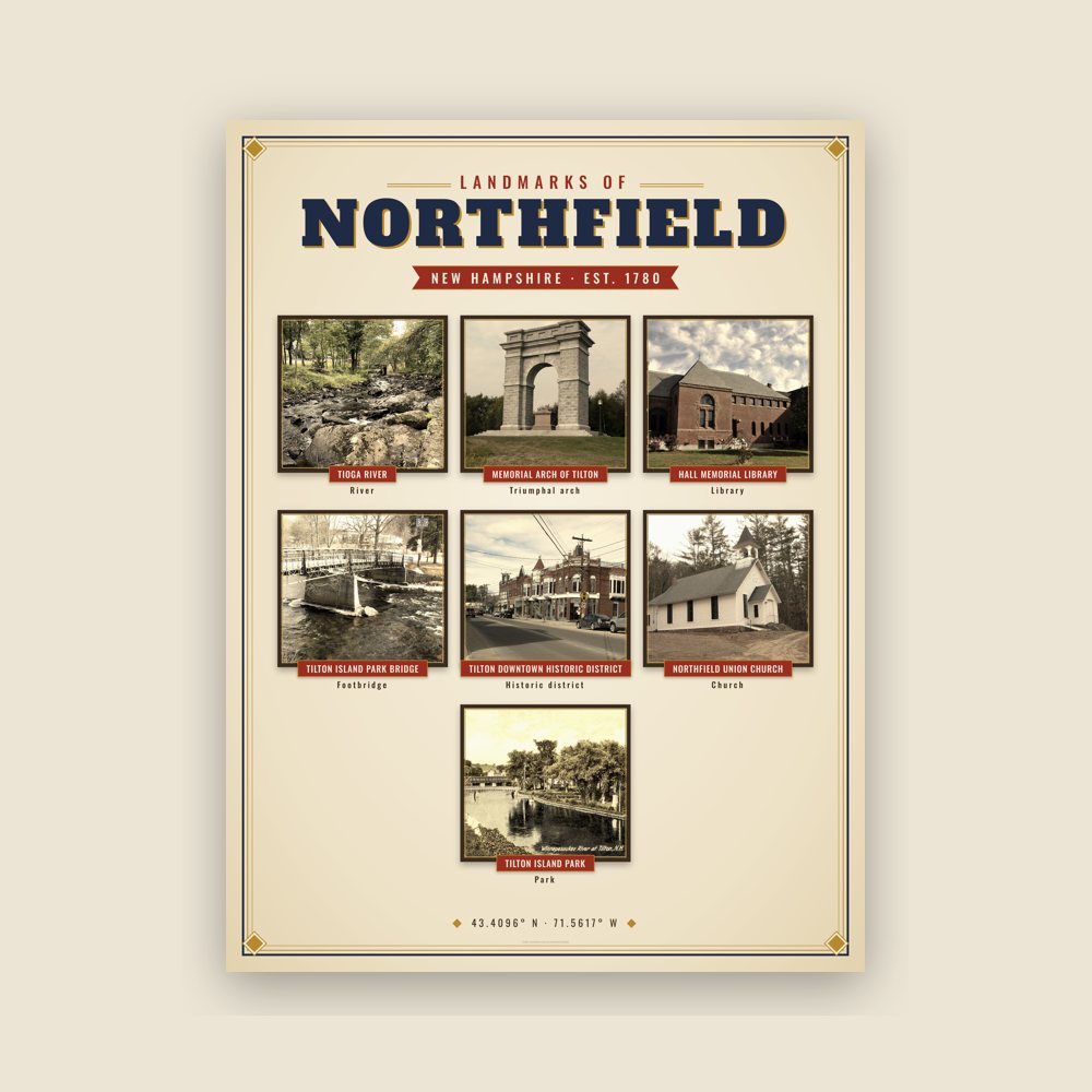 Northfield Landmarks Photo Poster