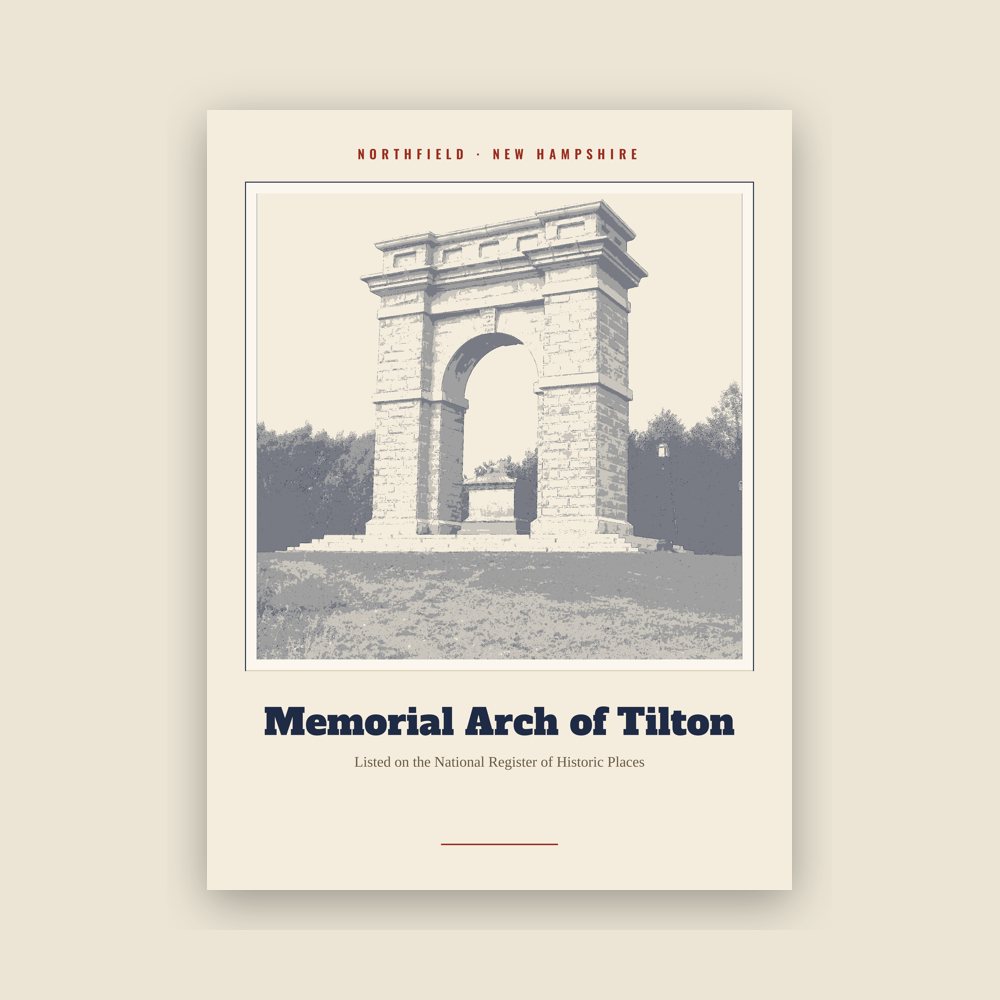 Northfield Memorial Arch of Tilton Landmark Print