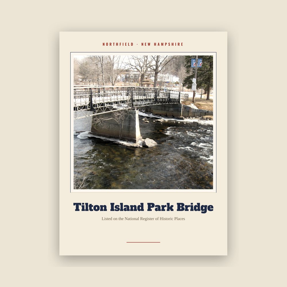 Northfield Tilton Island Park Bridge Landmark Print