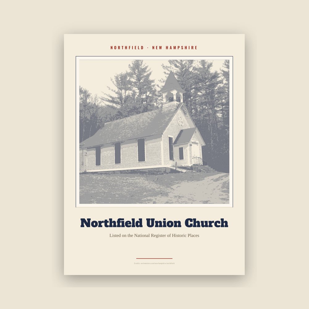 Northfield Northfield Union Church Landmark Print